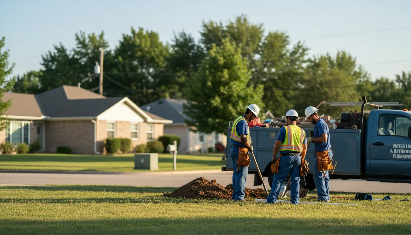 Residential water line and bathroom plumbing service in Agua Dulce, TX